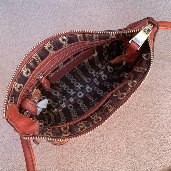 Tignanello compact organizational wallet essentials crossbody in Rust & Scarf - Picture 11 of 16